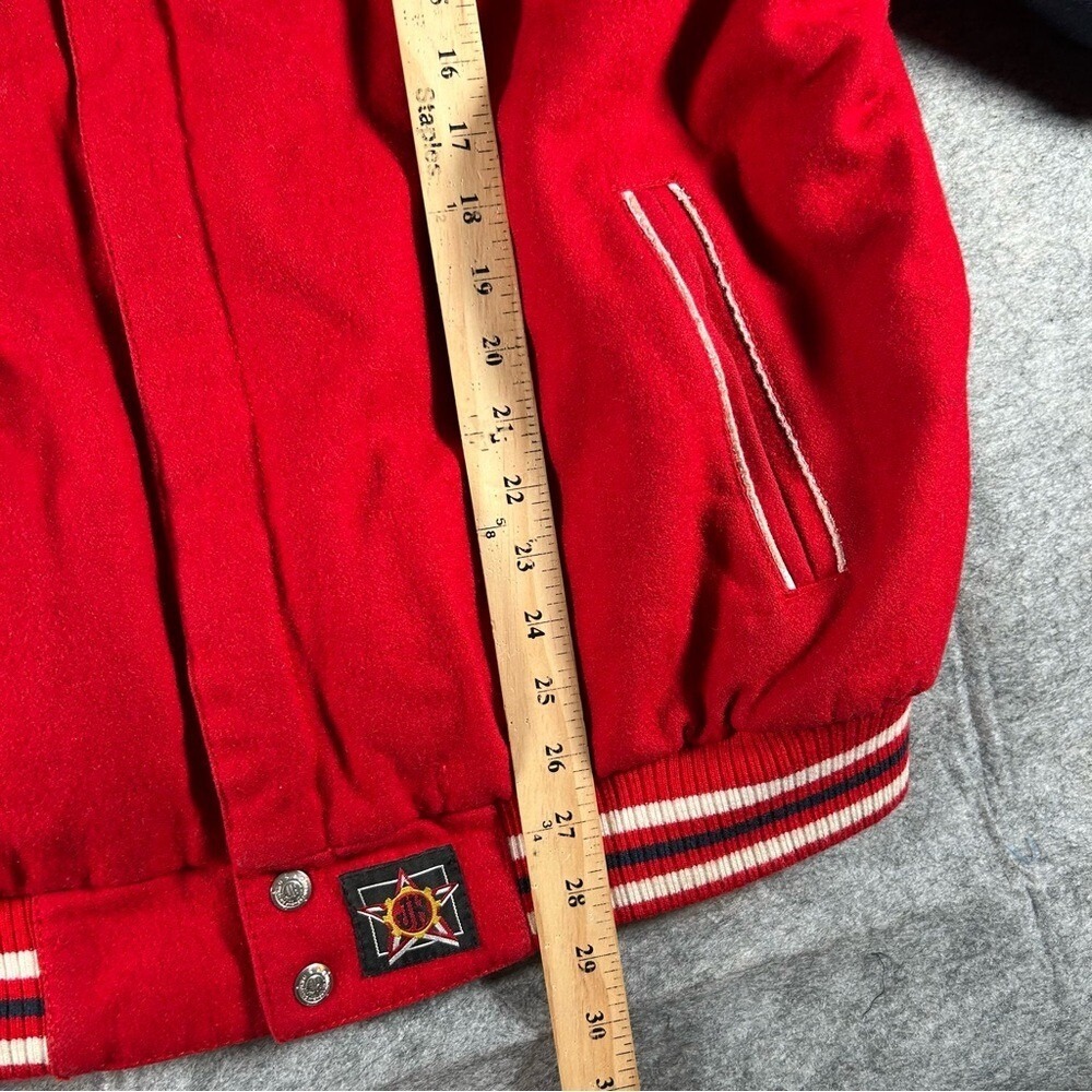VTG St Louis Cardinals Jacket Mens XL Red Wool Bomber Reversible Jeff Hamilton - Picture 6 of 13